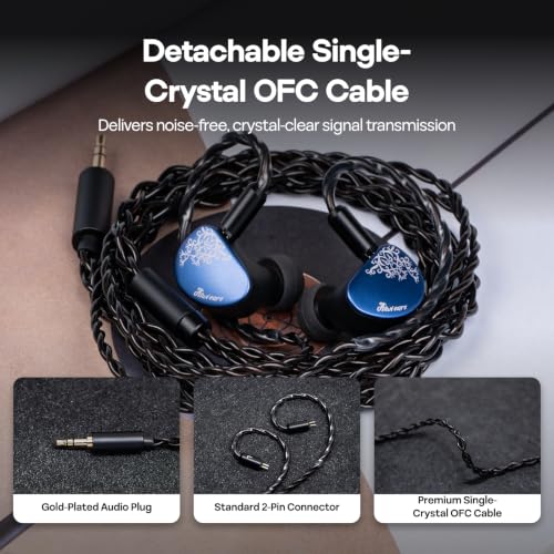 Image of Linsoul Kiwi Ears Cadenza II 10mm Titanium Driver in Ear Monitor IEMs | KARS 2.0, Precise Tonal Balance, CNC Aluminum Faceplate, 2Pin Cable for Audiophiles Gaming, Grey, Type-C without Mic