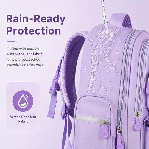 Image of Brainy Bundle School Backpack for Boys & Girls, Kids School Bag | 25L Capacity • 2 Compartments & 6 Pockets • Age 5-10 Years • Water-Resistant • Lightweight • Padded Straps