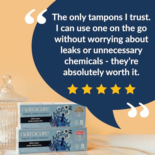 Image of Natracare 2000 Organic All Cotton Non-Applicator Tampons 20 Count, 3 Pack