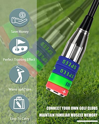 Big Crazy Golf Swing Speed Trainer Adjustable, Golf Training Equipment Three Weight Configuration Options, Golf Tempo Training Aids Connect Your Golf Clubs For Callaway #TOP1