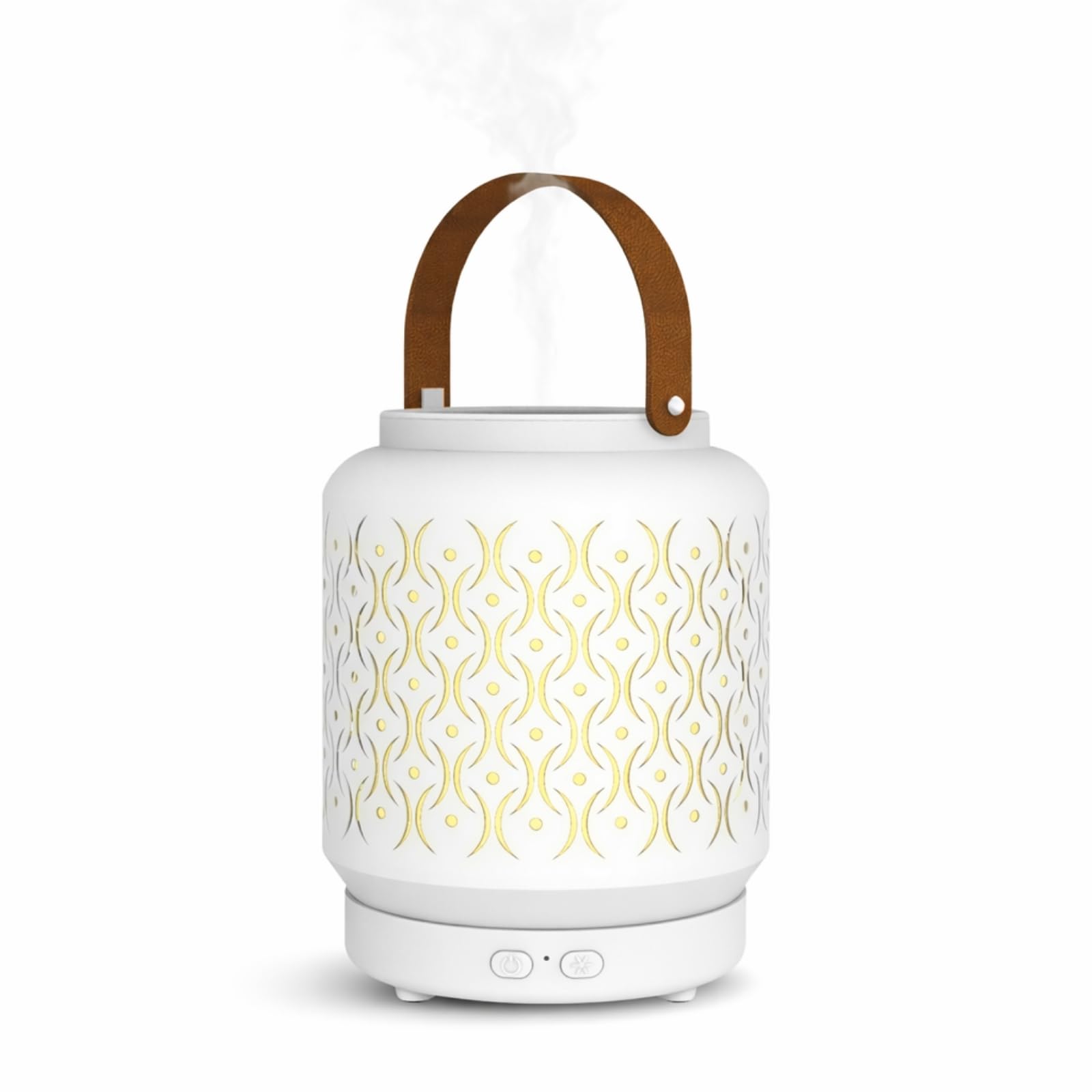 Zen'Aroma Difusor Ultrasónico Inalámbrico Madrid, Batería Recargable Integrada Autonomía 20h, Difusor de Aceite Esencial Nómada, Difusión Continua o Alternancia, Iluminación LED Personalizable