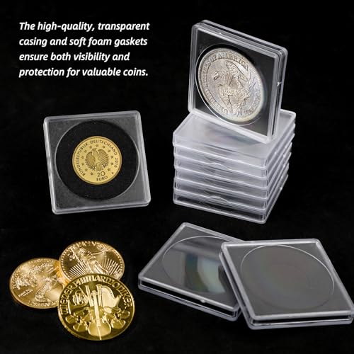 20 Pzs Porta Monedas Ajustables de Plástico Transparente miniatura 4