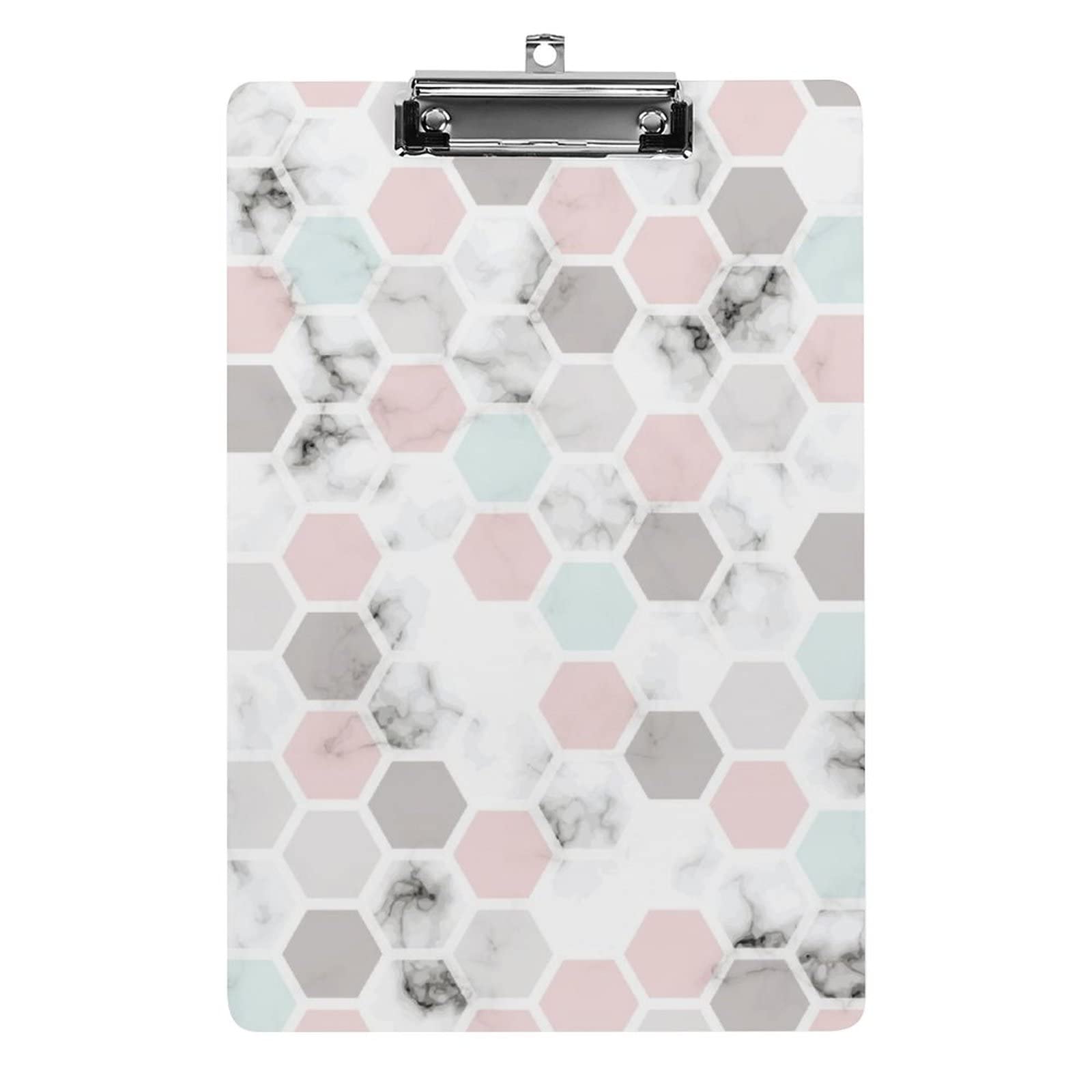 Marmo formato A4 Appunti Divertente Estetica Lavoro Studio Lettera Standard Clip Board 1 × 8.5 pollici Pannello rigido per Scuola Aula Bambini Scrivere Disegno