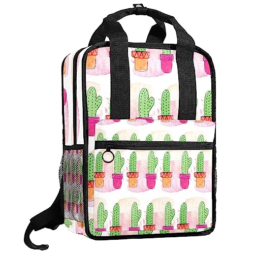 Sac à dos motifs cactus réglable pour soulager le dos des enfants