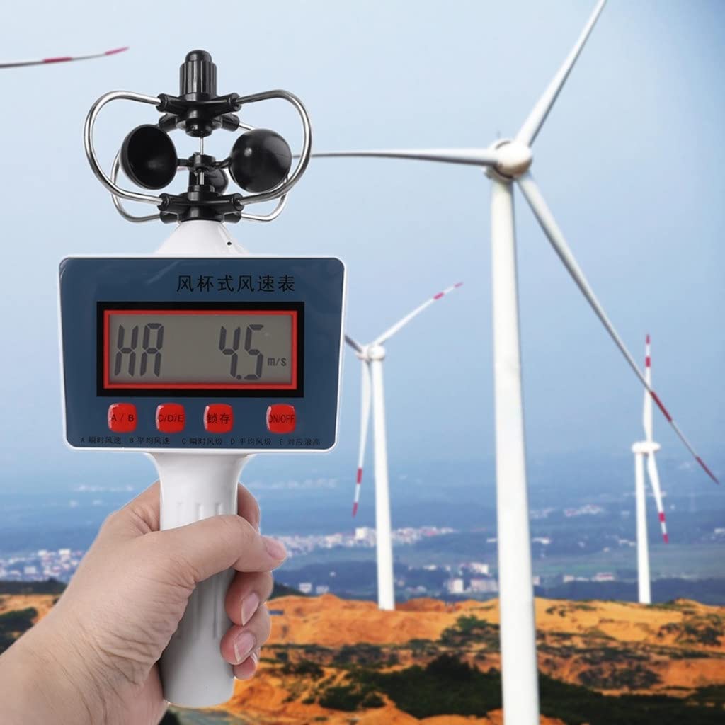Hand-held Wind Speed Gauge Anemometer Digital Average for Measuring Instantaneous