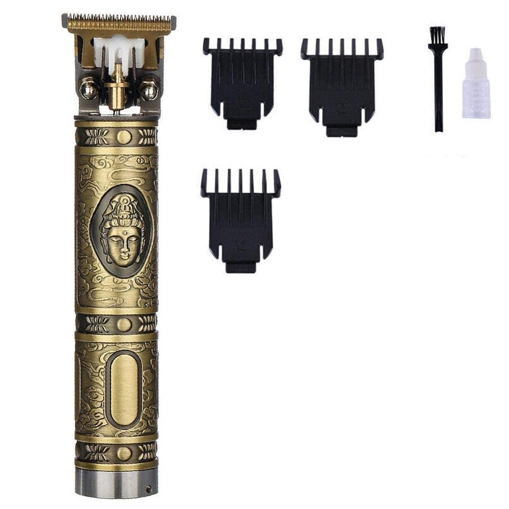 NOBILEA Electric Metallic Gold Pro Li Outliner Grooming Zero Gapped Baldheaded Barbershop Hair Trimmer Rechargeable Cordless Close Cutting T Blade Clippers Trimmer Beard Shaver for Men-image-42