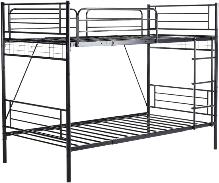 シングル パイプベッド ブラック｜ロフトベッド 分割可能で多機能