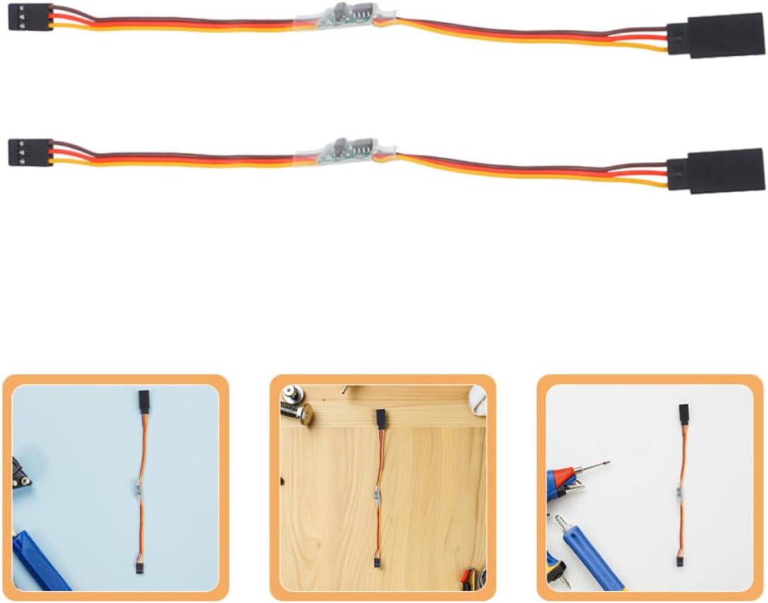 NUOBESTY High Voltage Steering Gear Signal Inverter with Wide Voltage Range 2pcs 3v-24v and Sturdy PVC Material for Servo and Steering Gear for Cars and Model Aircraft Accessories