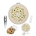 Full Set of Handmade Embroidery Starter Kit with Partten Including Embroidery Cloth,Bamboo Embroidery Hoop, Color Threads, and Tools Kit for Beginner