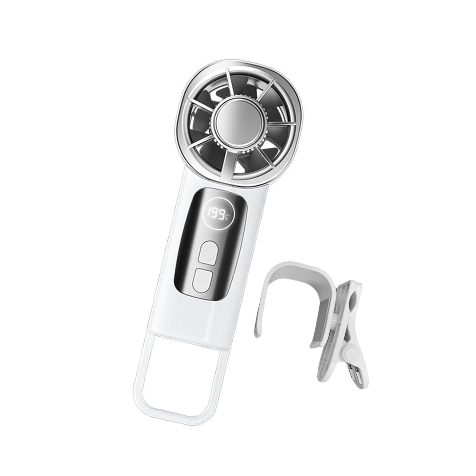 TAZIZI Compact Clip on Handheld Fan with Chilled Feature and Adjustable Speed for Home Outdoor Use Offices Table Fan