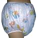 Baby Pants Blue Carousel Print Adult Pullon Plastic Pants - Extra Large