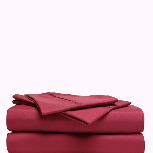 Pampered By Porsha Lujoso juego de sábanas, borgoña (California King) Pampered By Porsha Lujoso juego de sábanas, borgoña (California King)