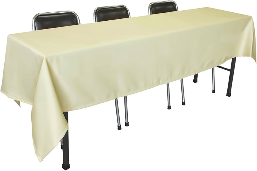 Amazon｜テーブルクロス 長机用 (ベージュ/長方形 / 105×240cm) 防炎