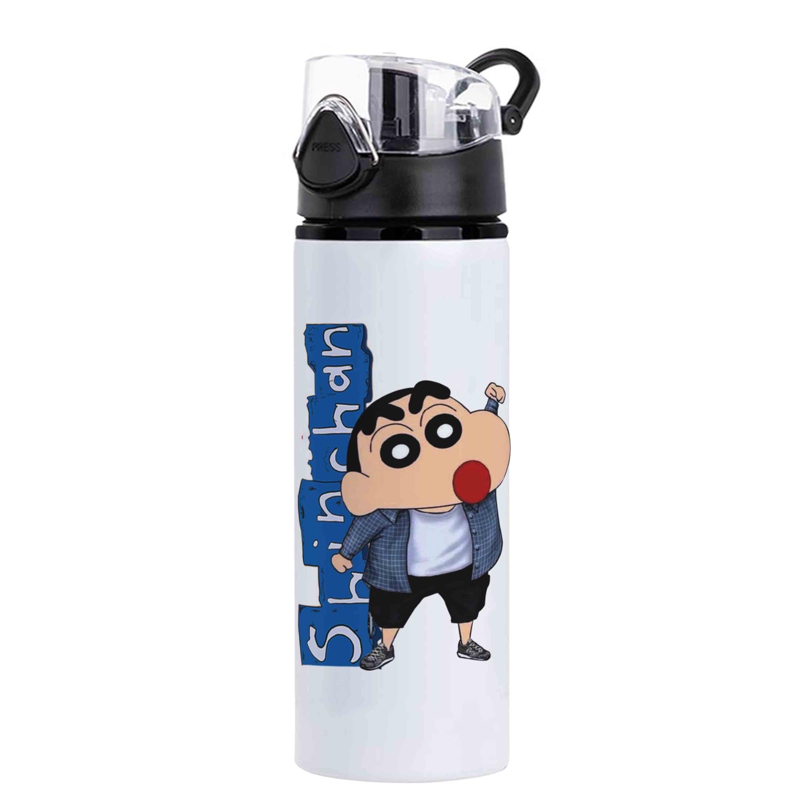 Shinchan Sipper Water Bottle Legend Print Aluminium Sublimation Bottle Leak-Proof Cap For School Gym Travel & Sport Boys & Girls (Shinchan- 3 750 ml)-image-47
