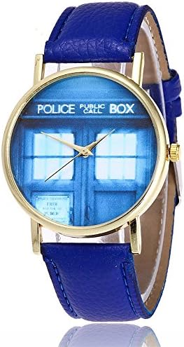 Fashion Doctor Who Watch Casual Women Tardis Wrist Watch Leather Phone Booth Quarzt Watches