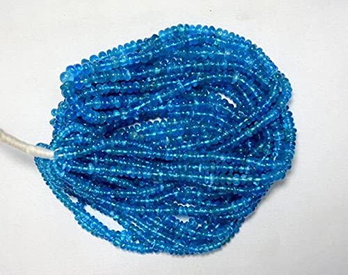 Apatite beads strand perles rondelles lisses bleues 13 inch pour DIY bijoux BDSSTR-02081
