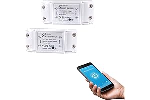Inline WiFi Switch 2-Pack with Remote Light Control, Voice Control, Alexa & Google Home Compatible