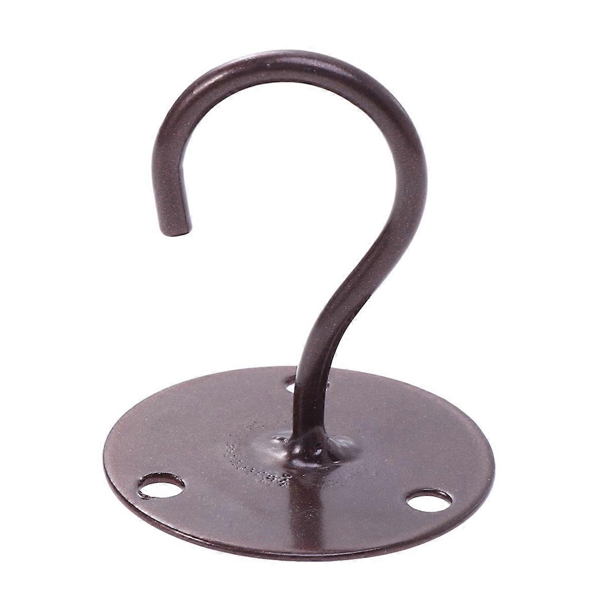 JOYHAPPST Overhead Hooks Cabinet Floor Porch Wardrobe Hook Lantern Mosquito Net Ceiling Small Elephant Trunk Shaped (Coffee)