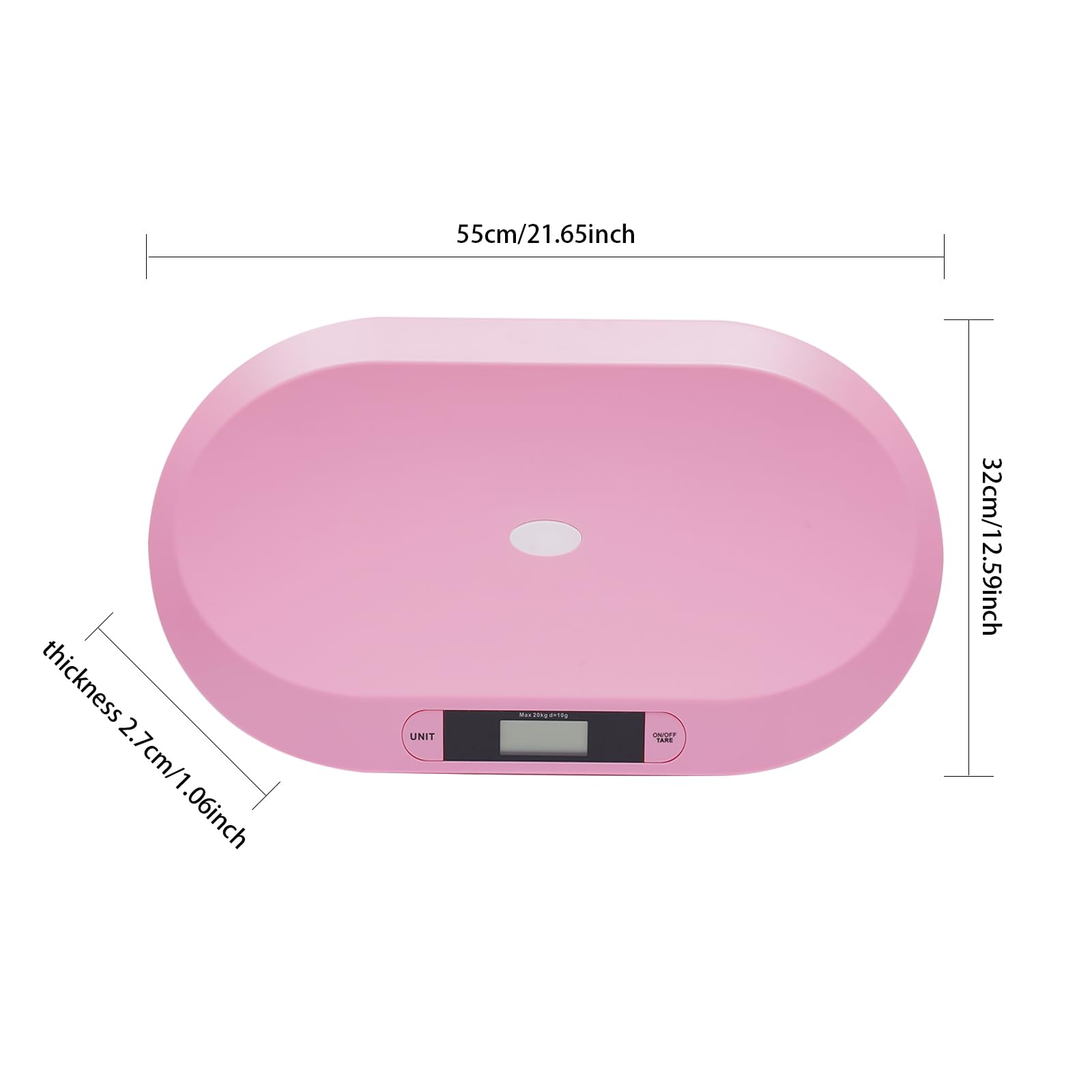 Pese Bebe Balance Bebe Pesa Bambino Bilancia Gatto Bilancia Cane Con Display LCD Capacità di Carico 20kg Bilancia Per Animali Domestici, Bambini, Gattini, Cuccioli