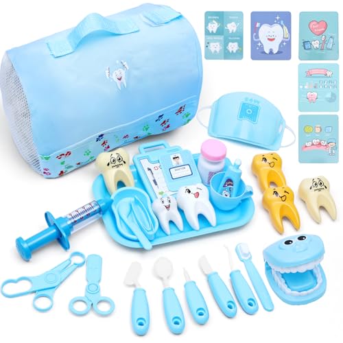 Dentist Play Set with Pretend Play Set of Teeth and...