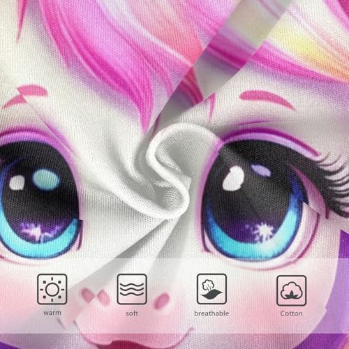 Toddler Girls Underwear 2t Cotton Cute Panties Girl Bright Briefs Underpants Cute Unicorn Horn Rainbow3