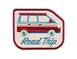 Road Trip Embroidered Sew or Iron-on Backing Patch