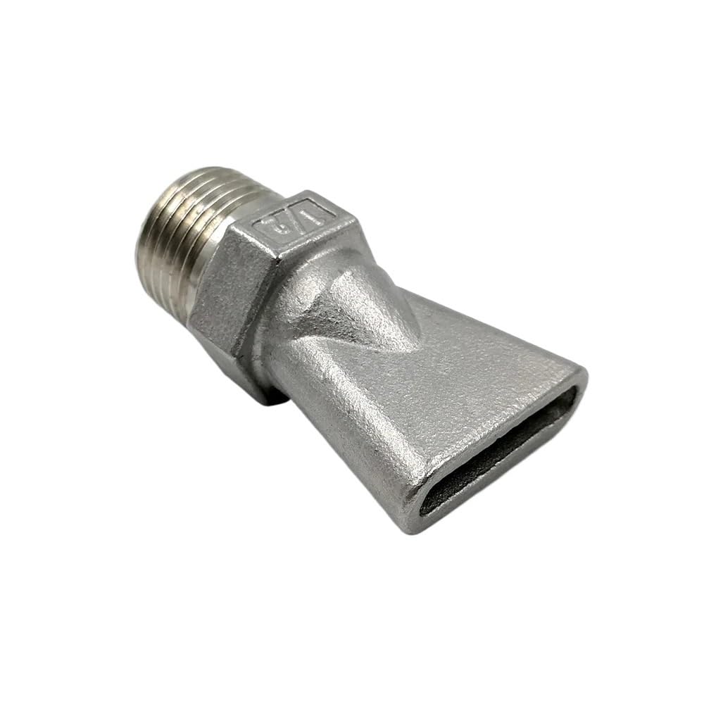 Buse à air bec de canard SS304, jet plat, séchage, dépoussiérage, refroidissement, bec de canard, pulvérisation, 1/4", 3/8", 1/2", 3/4"(1 of 2 inch)