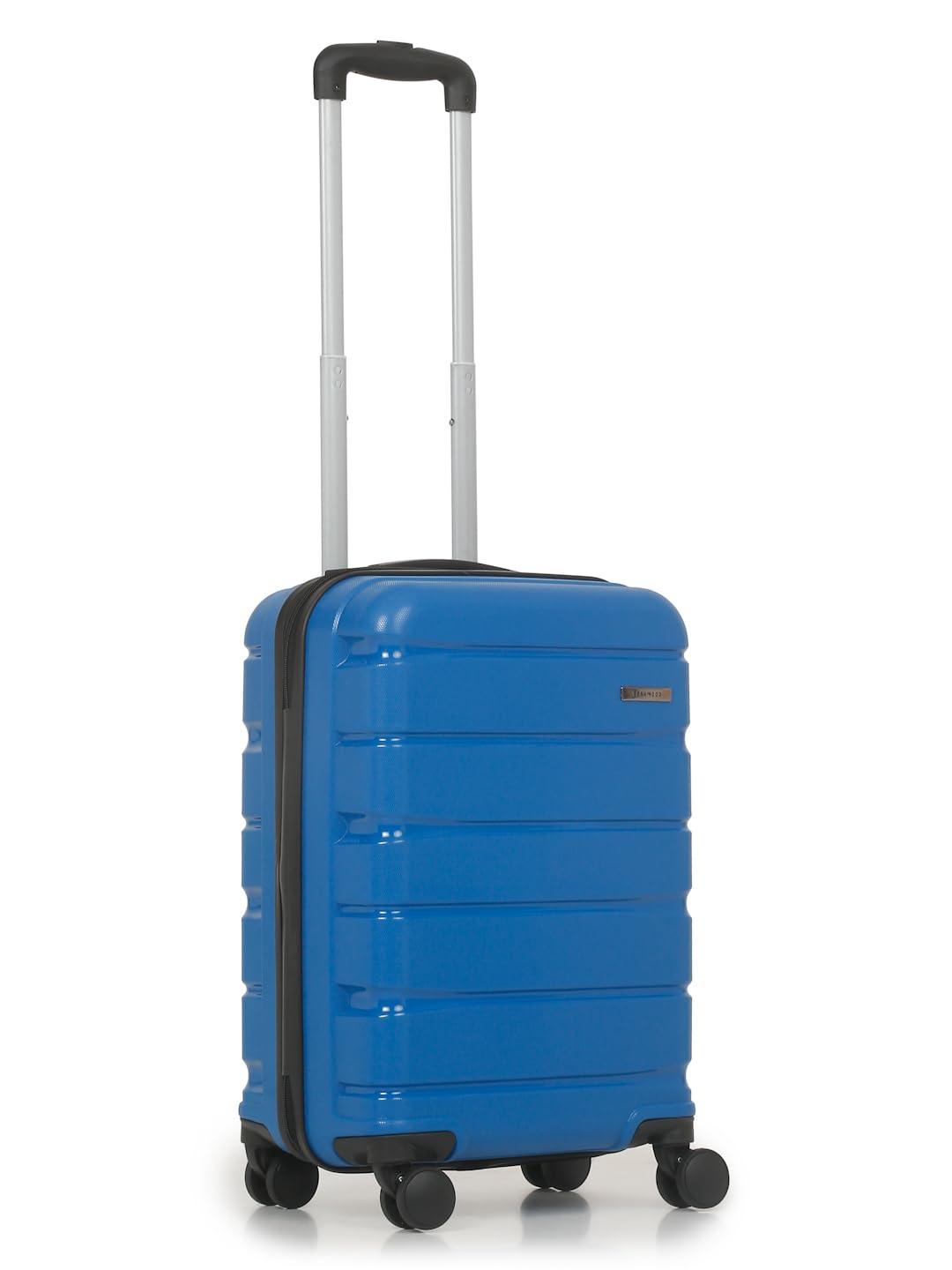 teakwood leathers Unisex Trolley Bag, Hard Cabin with Zipper Closure, Adjustable Push Button & Cross Side Strap, Lock System 360 Degree (S, Royal Blue)-picture-11