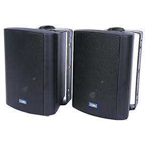TIC Audio – ASP60-B – 5″ Terrassenlautsprecher – Für den Außen- und Innenbereich – Wetterfest – 70-V-Schalter – 2er Pack – Schwarz