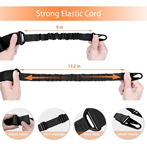 HANAMO 2 Point Rifle Sling Two Point Sling with QD Sling Mount for Mlok black - Thumbnail 2