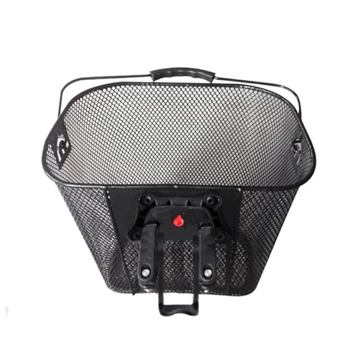 Retoo Fahrradkorb Vorne mit Lenkeradapter, Schnell klick Halterung, Fahrrad Korb mit Halterung, Lenkerkorb Fahrrad aus Feinmaschig, 24,5 x 34,5 x 25,9 cm, Vorderradkorb, Tragkraft als Einkaufskorb