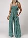 Dokotoo Loose Jumpsuits for Women Overalls Oversized Solid Color Wide Leg One Piece Sleeveless jumpsuit Long Pant Romper with Pockets 2025 Fashion Printed Green Large