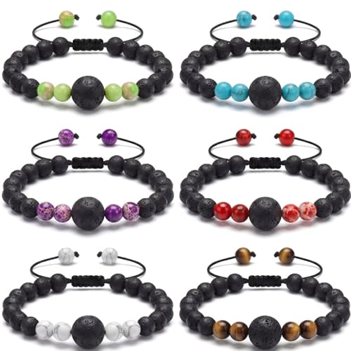 Image of Sureio 6 Pcs Motion Sickness Bracelets Cruise Essentials Adjustable Anti Nausea Wristband for Adults Car Sea Air Sickness Relief