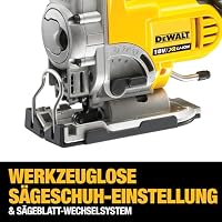 Dewalt 18 Volt Akku-Stichsäge DCS331N (vibrationsarmer Hochleistungsmotor, elektronische Hubzahlregulierung, Hublänge: 26 mm, beidseitige Neigungseinstellung: 45°, Lieferung ohne Akku und Ladegrät) – Ansicht 6