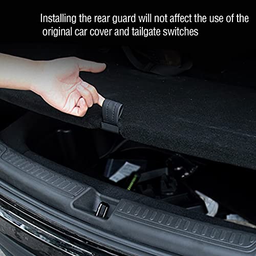 Poibwbun Rear Bumper Guard For Tesla Model Y Accessories 2020 2021 2022 2023,Car Tpe Rear Trunk Bumper Sill Guard Cover Trim Protector Accessory #TOP3