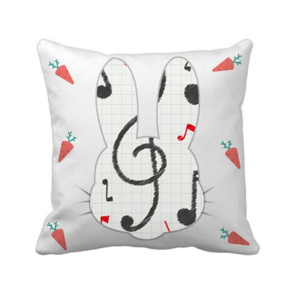 Coussin lapin musique aux finitions soignées pour une décoration raffinée