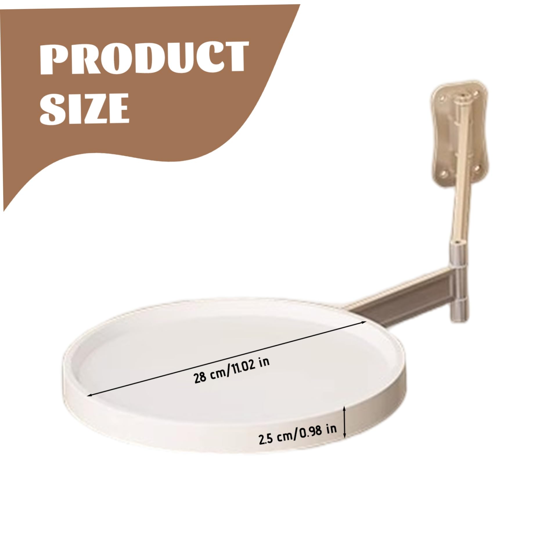 Mesa Plegable de Pared de Madera Ajustable para Espacios pequeños, hogar, Sala de Estar, Blanco, Escritorio de Pared Redondo pequeño Que Ahorra Espacio, Plegable