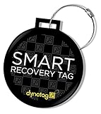 Dynotag Web Enabled Smart Dlx.Steel Luggage ID Tag+ Steel Loop w. DynoIQ & Lifetime Recovery Service