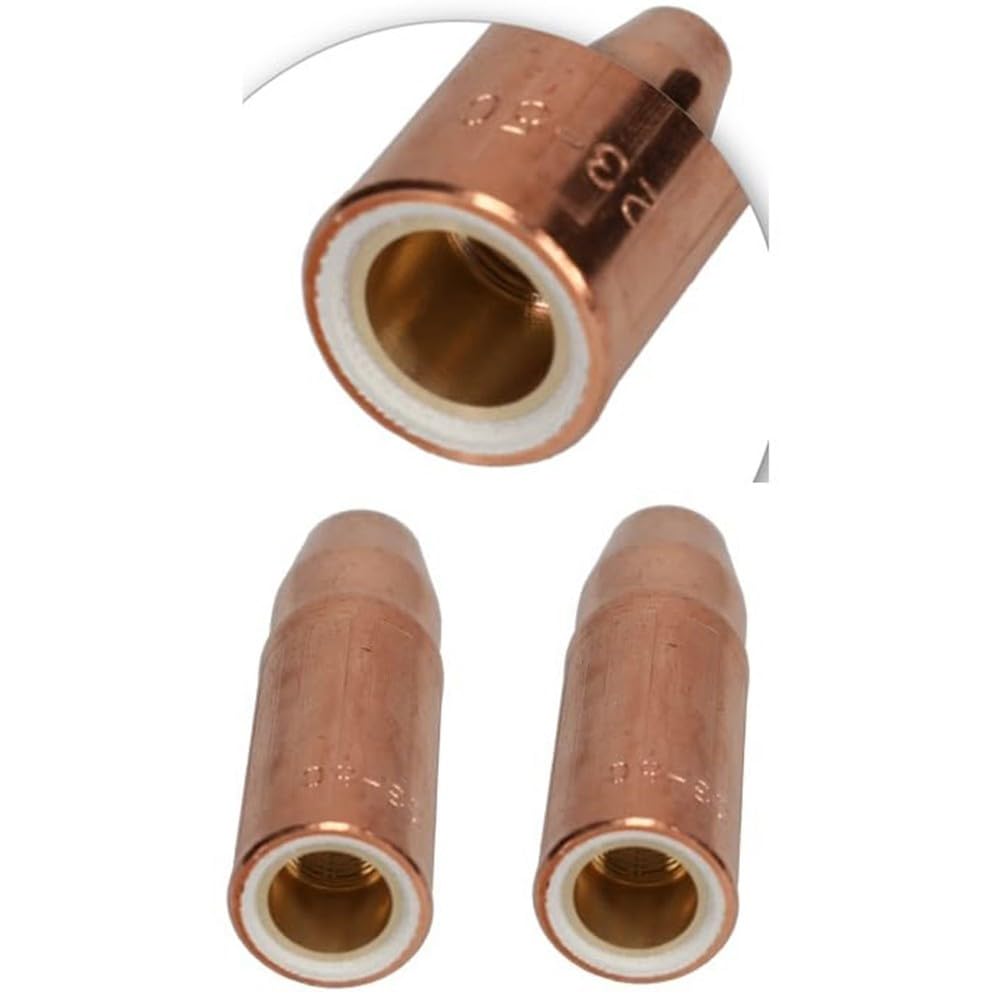 Confezione da 5 ugelli per saldatura MIG da 30,5 cm, in rame, per torce Magnum 200-400 e Style 2-4