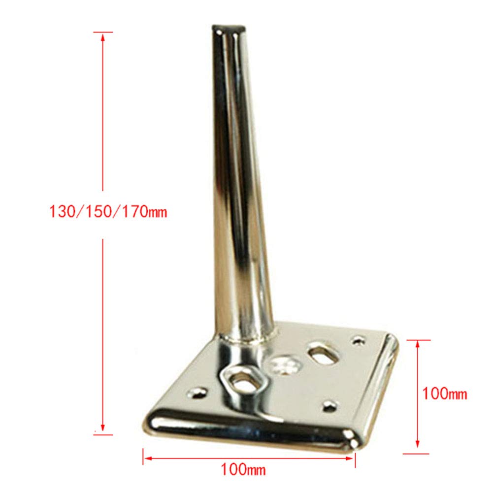 Furniture Legs Nowoczesne meble metalowe sofa nogi stół szafka nóżki do szafki dla majsterkowiczów części zamienne, czarny, zestaw 4 (14 x 15 cm)
