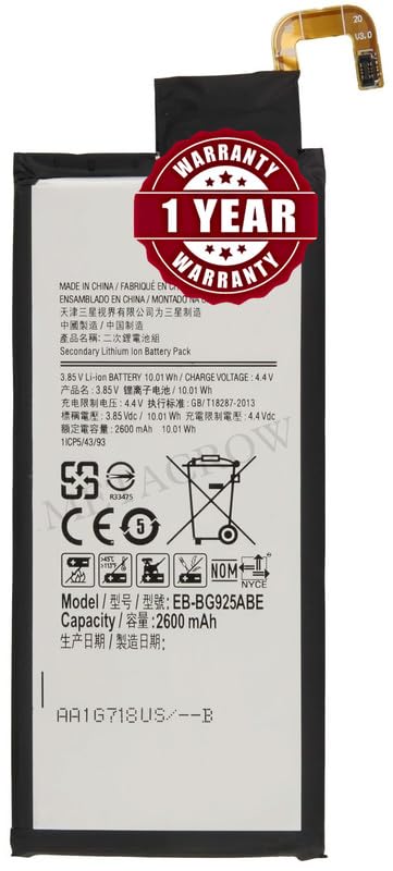 Image of Original EB-BG925ABE Battery Compatible with Samsung Galaxy S6 Edge - (2600mAh) - 1 Year Warranty CD4