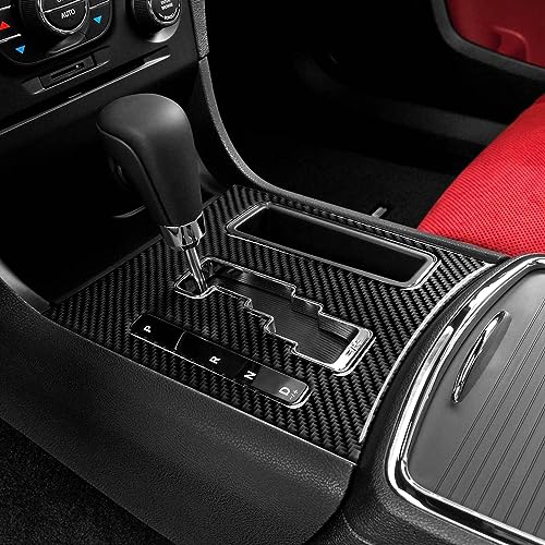 Image of Gear Shift Panel Decals Only for 2011 2012 2013 2014 Chrysler 300 / 300C / 300S / Limited /Base Accessories Carbon Fiber Stickers