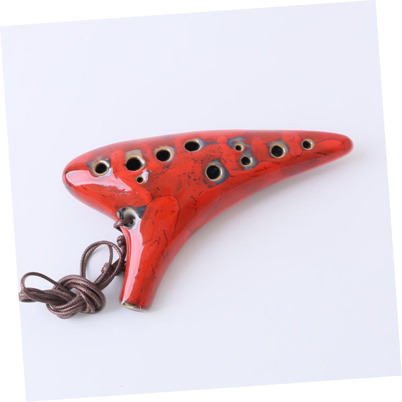 Ocarina in Ceramica 12 Fori Tonalità C Contralto Strumento Portatile per Principianti e Appassionati di Folk