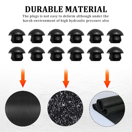 Image of 12PCS Bottle Jack Oil Filler Plug,9mm Rubber Floor Jack Parts for Sealling Hydraulic Jack Oil Ports,Universal Hydraulic Jack Parts Accessories
