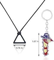 Vista 2 de Chain-saw Men Necklace Power Rings Anime Devil Jewelry Chainsaw Necklaces Cosplay Finger Ring