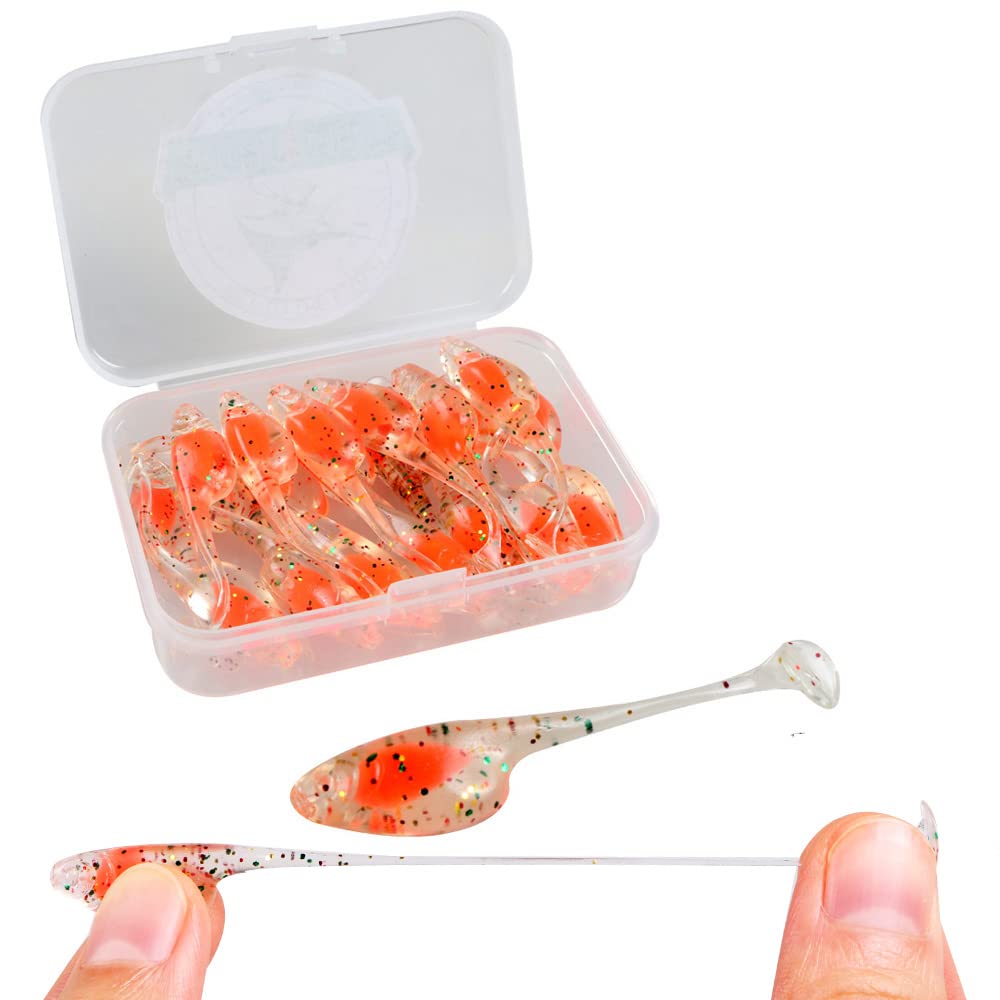 JOHNCOOCrappie Lures Shad Baits Artificial Soft Lures Fishing Lures Glow in Dark