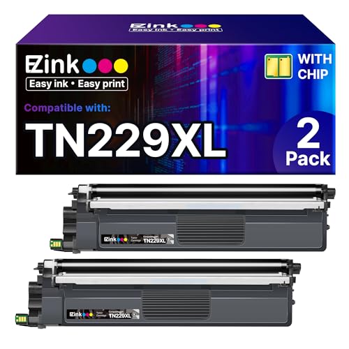 Image of E-Z Ink Compatible Toner Cartridge Replacement for Brother TN229XL Toner Cartridges TN229XL Black High Yield to use with Brother MFC-L3780CDW HL-L3280CDW MFC-L3720CDW HL-L3220CDW with Chip (2 Black)