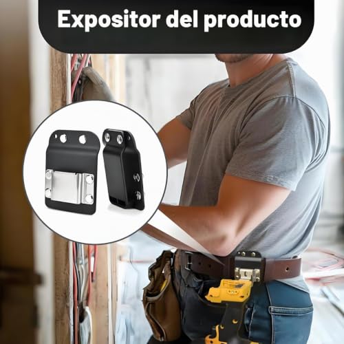 Miniatura 5 de Jetstream Soporte De Herramientas Para Cinturón, Clip Para Cinturón De Herramientas, Cinturon Portaherramientas, Compatible Con Taladros Inalámbricos, Taladros De Percusión Y Pistolas De Clavos