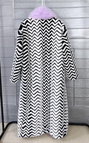 Fluffy Faux Fur Full Length Overcoat Cardigan,Warm MaxiOutwear Parka Long Coat Jackets4