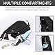 Larkumio Sling Brusttasche Große Kapazität Wsserdicht, Nylongewebe Verstellbare Schultergurte Für Outdoor-Sportarten, Umhängetasche Herren, Schwarz